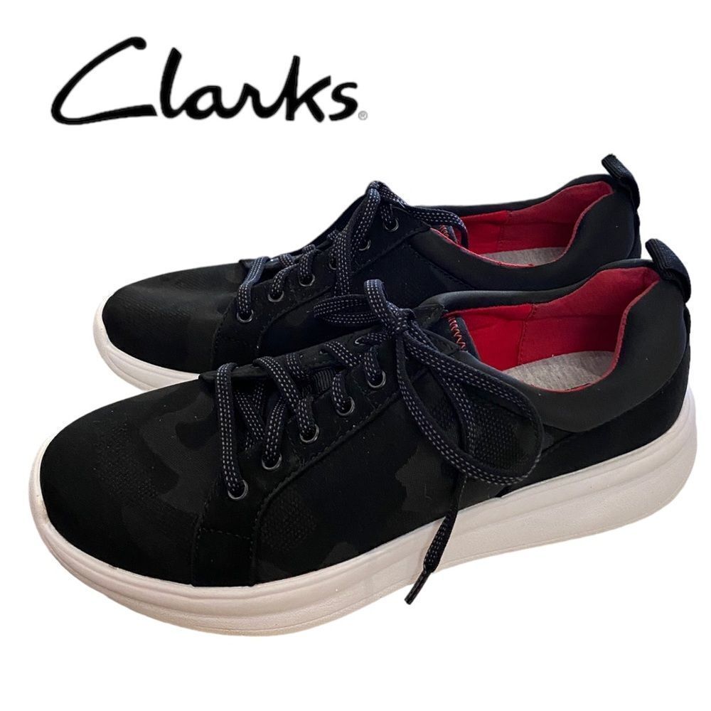 CLOUDSTEPPERS by CLARKS Ezera Black Women's Lace Sneakers 7.5 7.5N